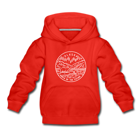 Alaska Youth Hoodie - State Design Youth Alaska Hooded Sweatshirt