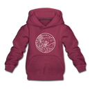 Arkansas Youth Hoodie - State Design Youth Arkansas Hooded Sweatshirt - burgundy
