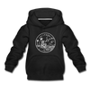 California Youth Hoodie - State Design Youth California Hooded Sweatshirt - black