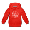 California Youth Hoodie - State Design Youth California Hooded Sweatshirt - red