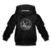 California Youth Hoodie - State Design Youth California Hooded Sweatshirt - charcoal gray