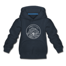 Connecticut Youth Hoodie - State Design Youth Connecticut Hooded Sweatshirt - navy