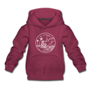 California Youth Hoodie - State Design Youth California Hooded Sweatshirt - burgundy