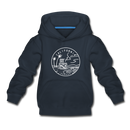 California Youth Hoodie - State Design Youth California Hooded Sweatshirt - navy