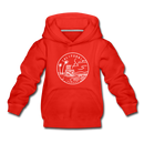 California Youth Hoodie - State Design Youth California Hooded Sweatshirt - red