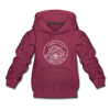 Connecticut Youth Hoodie - State Design Youth Connecticut Hooded Sweatshirt - burgundy