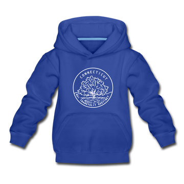 Connecticut Youth Hoodie - State Design Youth Connecticut Hooded Sweatshirt - royal blue