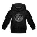 Connecticut Youth Hoodie - State Design Youth Connecticut Hooded Sweatshirt - charcoal gray