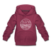 Idaho Youth Hoodie - State Design Youth Idaho Hooded Sweatshirt - burgundy