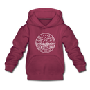 Idaho Youth Hoodie - State Design Youth Idaho Hooded Sweatshirt - burgundy