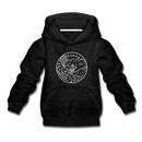 Arkansas Youth Hoodie - State Design Youth Arkansas Hooded Sweatshirt - charcoal gray