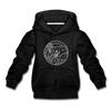 Arkansas Youth Hoodie - State Design Youth Arkansas Hooded Sweatshirt - charcoal gray