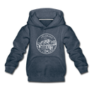 Colorado Youth Hoodie - State Design Youth Colorado Hooded Sweatshirt - heather denim