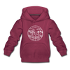 Florida Youth Hoodie - State Design Youth Florida Hooded Sweatshirt - burgundy