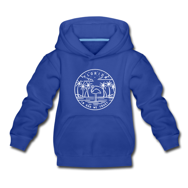 Florida Youth Hoodie - State Design Youth Florida Hooded Sweatshirt - royal blue