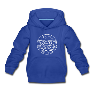 Arizona Youth Hoodie - State Design Youth Arizona Hooded Sweatshirt - royal blue