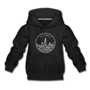 Illinois Youth Hoodie - State Design Youth Illinois Hooded Sweatshirt - black