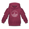 Illinois Youth Hoodie - State Design Youth Illinois Hooded Sweatshirt - burgundy