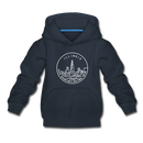Illinois Youth Hoodie - State Design Youth Illinois Hooded Sweatshirt - navy