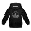 Illinois Youth Hoodie - State Design Youth Illinois Hooded Sweatshirt - charcoal gray