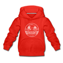 Hawaii Youth Hoodie - State Design Youth Hawaii Hooded Sweatshirt - red