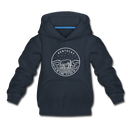 Kentucky Youth Hoodie - State Design Youth Kentucky Hooded Sweatshirt - navy