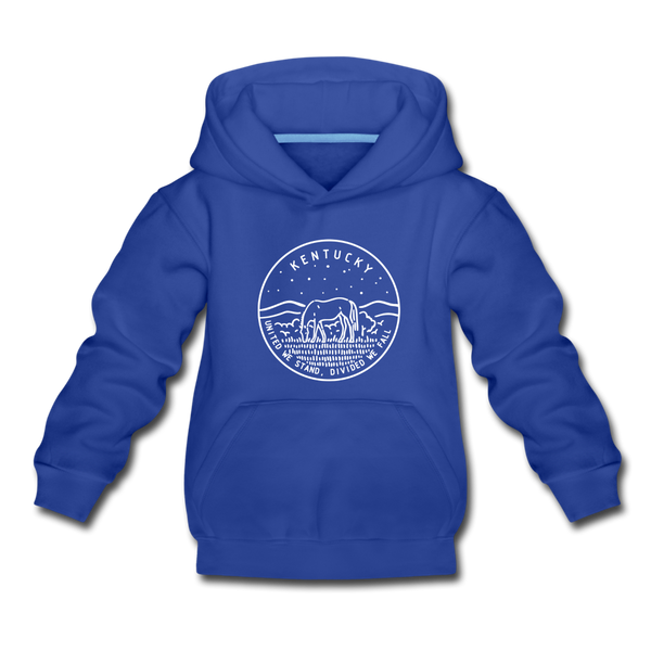 Kentucky Youth Hoodie - State Design Youth Kentucky Hooded Sweatshirt - royal blue