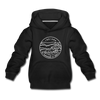 Indiana Youth Hoodie - State Design Youth Indiana Hooded Sweatshirt - black