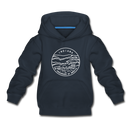 Indiana Youth Hoodie - State Design Youth Indiana Hooded Sweatshirt - navy