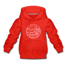 Indiana Youth Hoodie - State Design Youth Indiana Hooded Sweatshirt - red