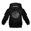 Indiana Youth Hoodie - State Design Youth Indiana Hooded Sweatshirt - charcoal gray