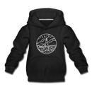 Maine Youth Hoodie - State Design Youth Maine Hooded Sweatshirt - black
