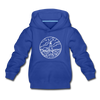 Maine Youth Hoodie - State Design Youth Maine Hooded Sweatshirt - royal blue