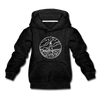 Maine Youth Hoodie - State Design Youth Maine Hooded Sweatshirt - charcoal gray