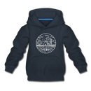 Iowa Youth Hoodie - State Design Youth Iowa Hooded Sweatshirt - navy