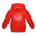 Iowa Youth Hoodie - State Design Youth Iowa Hooded Sweatshirt - red