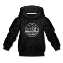 Iowa Youth Hoodie - State Design Youth Iowa Hooded Sweatshirt - charcoal gray