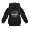Kansas Youth Hoodie - State Design Youth Kansas Hooded Sweatshirt - black
