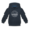 Kansas Youth Hoodie - State Design Youth Kansas Hooded Sweatshirt - navy