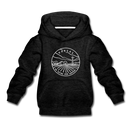 Kansas Youth Hoodie - State Design Youth Kansas Hooded Sweatshirt - charcoal gray