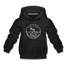 Louisiana Youth Hoodie - State Design Youth Louisiana Hooded Sweatshirt - black