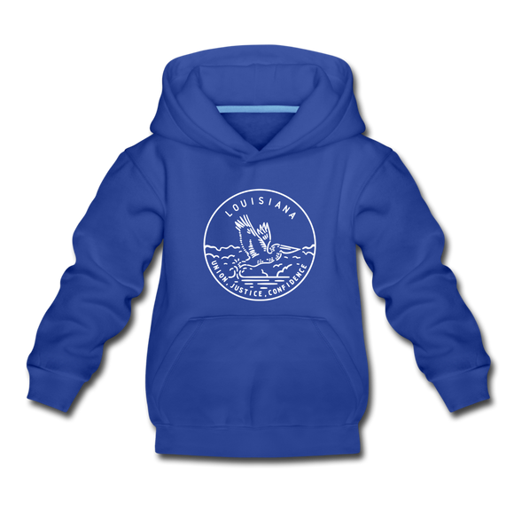 Louisiana Youth Hoodie - State Design Youth Louisiana Hooded Sweatshirt - royal blue
