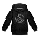 Louisiana Youth Hoodie - State Design Youth Louisiana Hooded Sweatshirt - charcoal gray
