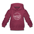 Maryland Youth Hoodie - State Design Youth Maryland Hooded Sweatshirt - burgundy