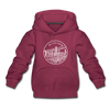 Michigan Youth Hoodie - State Design Youth Michigan Hooded Sweatshirt - burgundy