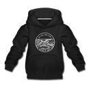 Mississippi Youth Hoodie - State Design Youth Mississippi Hooded Sweatshirt - black