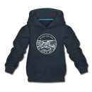 Mississippi Youth Hoodie - State Design Youth Mississippi Hooded Sweatshirt - navy
