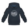 Mississippi Youth Hoodie - State Design Youth Mississippi Hooded Sweatshirt - navy