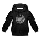 Mississippi Youth Hoodie - State Design Youth Mississippi Hooded Sweatshirt - charcoal gray