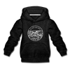 Mississippi Youth Hoodie - State Design Youth Mississippi Hooded Sweatshirt - charcoal gray